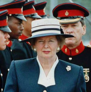 http://commons.wikimedia.org/wiki/File: Thatcher_reviews_troops_(cropped).jpg